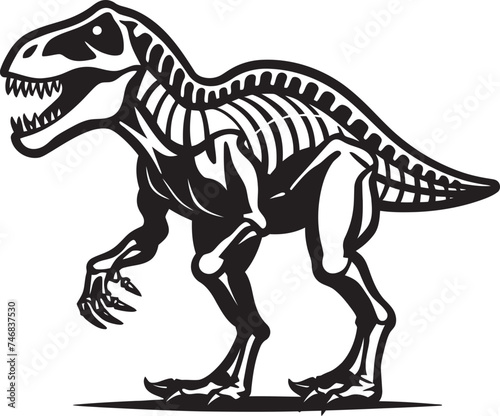 Primeval Power T Rex Graphic Emblem Ancient Artifact Tyrannosaurus Logo Design