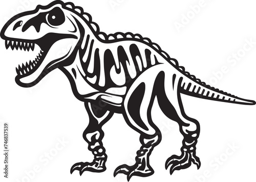 Ancient Artifact Tyrannosaurus Logo Design Fossil Finesse T Rex Iconic Emblem