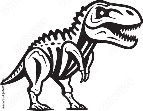 Tyrannosaurus Tribute T Rex Skeleton Design Dino Dynasty Iconic Tyrannosaurus Emblem © BABBAN