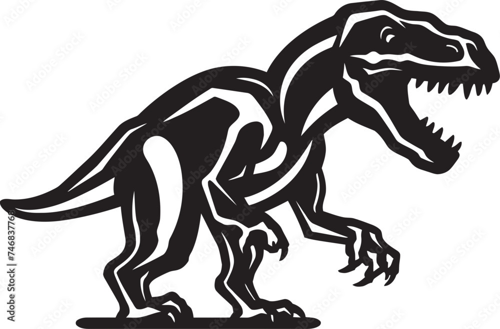 Fototapeta premium Mesozoic Majesty T Rex Skeleton Emblem Rex Resurgence Dino Skeleton Vector Logo