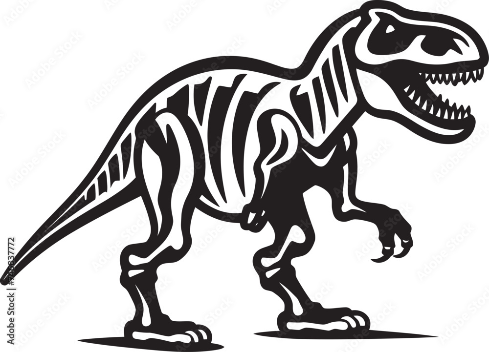 Paleontological Powerhouse Vector Tyrannosaurus Icon Mesozoic Majesty T Rex Skeleton Emblem Paleontological Powerhouse Vector Tyrannosaurus Icon Mesozoic Majesty T Rex Skeleton Emblem