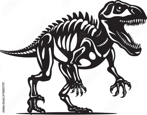 Dino Dynasty Iconic Tyrannosaurus Logo Vector Primeval Power T Rex Vector Emblem © BABBAN