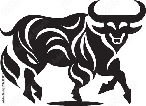 Tribal Treasure Tahitian Bull Vector Design Pacific Paradise Bull Logo in Tahiti Theme