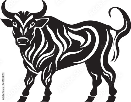 Pacific Pulse Tahiti Style Bull Vector Icon Tropic Toros Tahiti Style Bull Vector Logo
