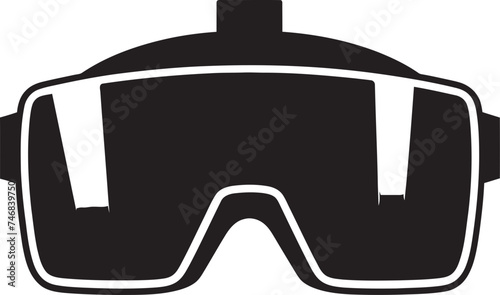 Immersive Interface Virtual Reality Vector Graphic Cyber Sight Virtual Reality Goggles Vector Logo