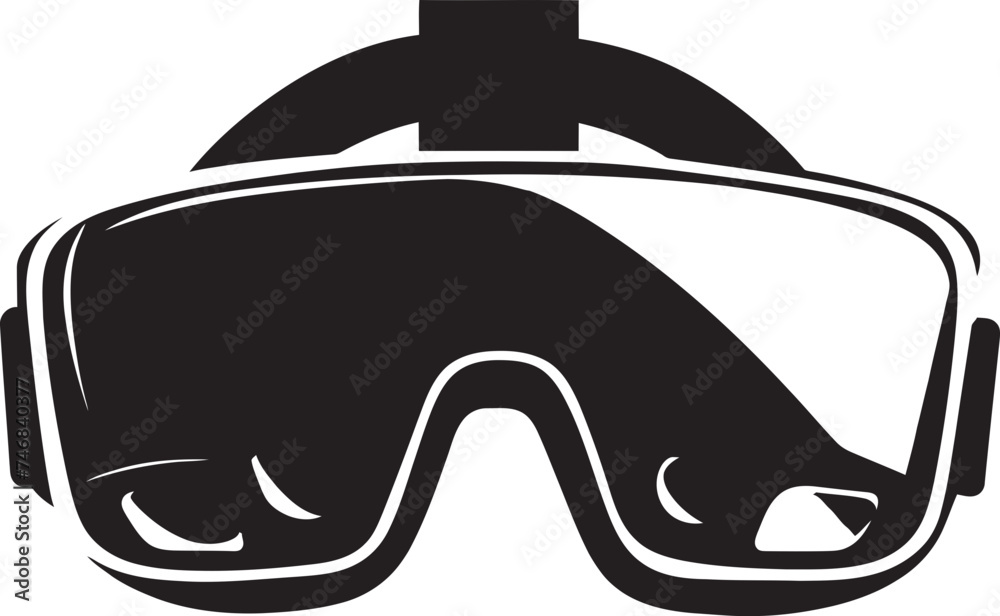 Futuristic Focus Virtual Reality Vector Icon Immersive Interface VR Goggles Logo Design Futuristic Focus Virtual Reality Vector Icon Immersive Interface VR Goggles Logo Design