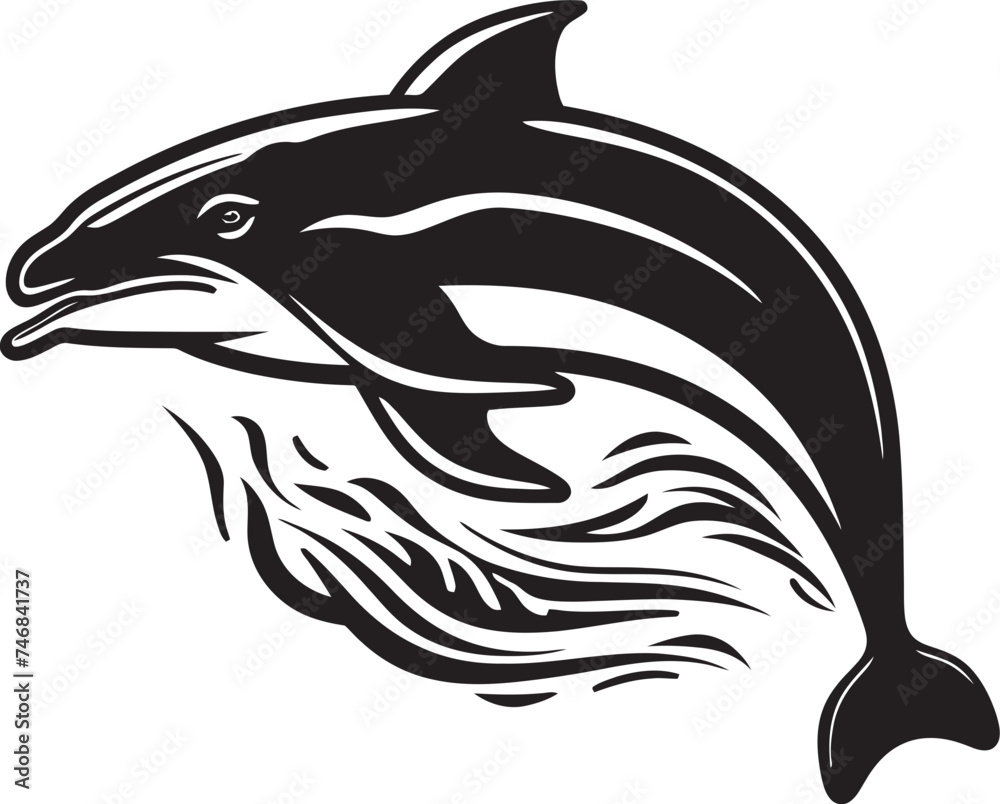 Whale Majesty Iconic Vector Emblem Marine Splendor Whale Logo in Vector Whale Majesty Iconic Vector Emblem Marine Splendor Whale Logo in Vector