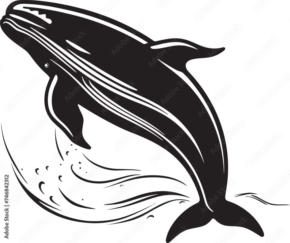 Marine Monarch Whale Design Icon Nautical Nobility Vector Logo with a Whale Marine Monarch Whale Design Icon Nautical Nobility Vector Logo with a Whale