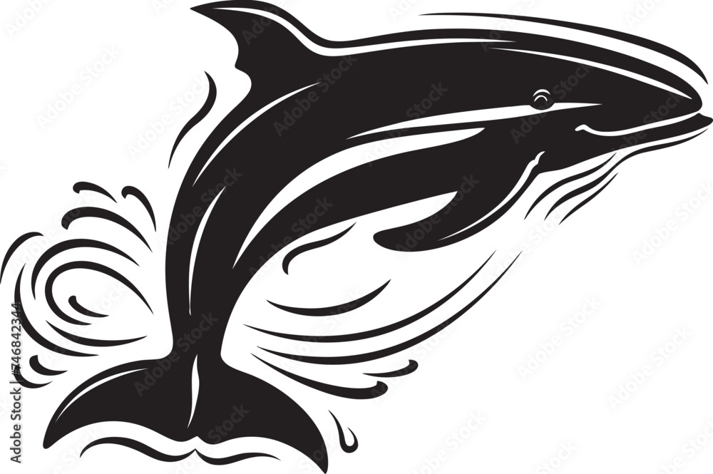 Ocean Oracle Whale Symbol Emblem Tidal Triumph Vector Emblem Design Ocean Oracle Whale Symbol Emblem Tidal Triumph Vector Emblem Design