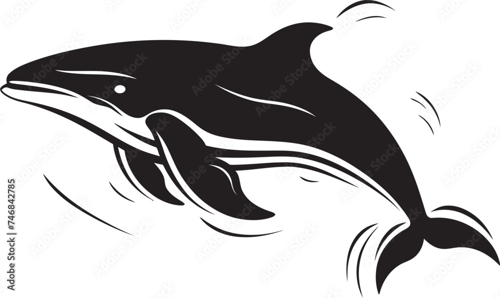 Sea Sovereign Whale Vector Emblem Design Celestial Cetacean Iconic Whale Graphic Sea Sovereign Whale Vector Emblem Design Celestial Cetacean Iconic Whale Graphic