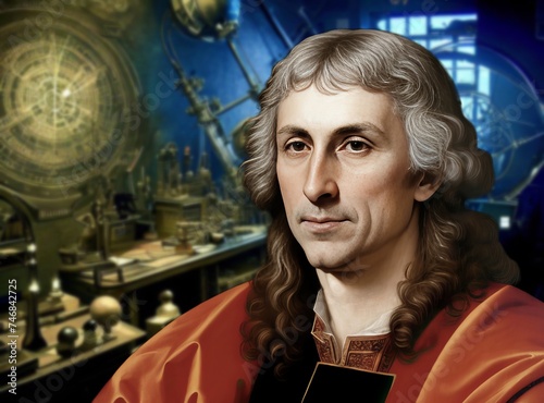 Nicolaus Copernicus was a mathematical scientist, and astronomer who formulated the model of the universe with the Sun at the center and not the Earth, generative ai