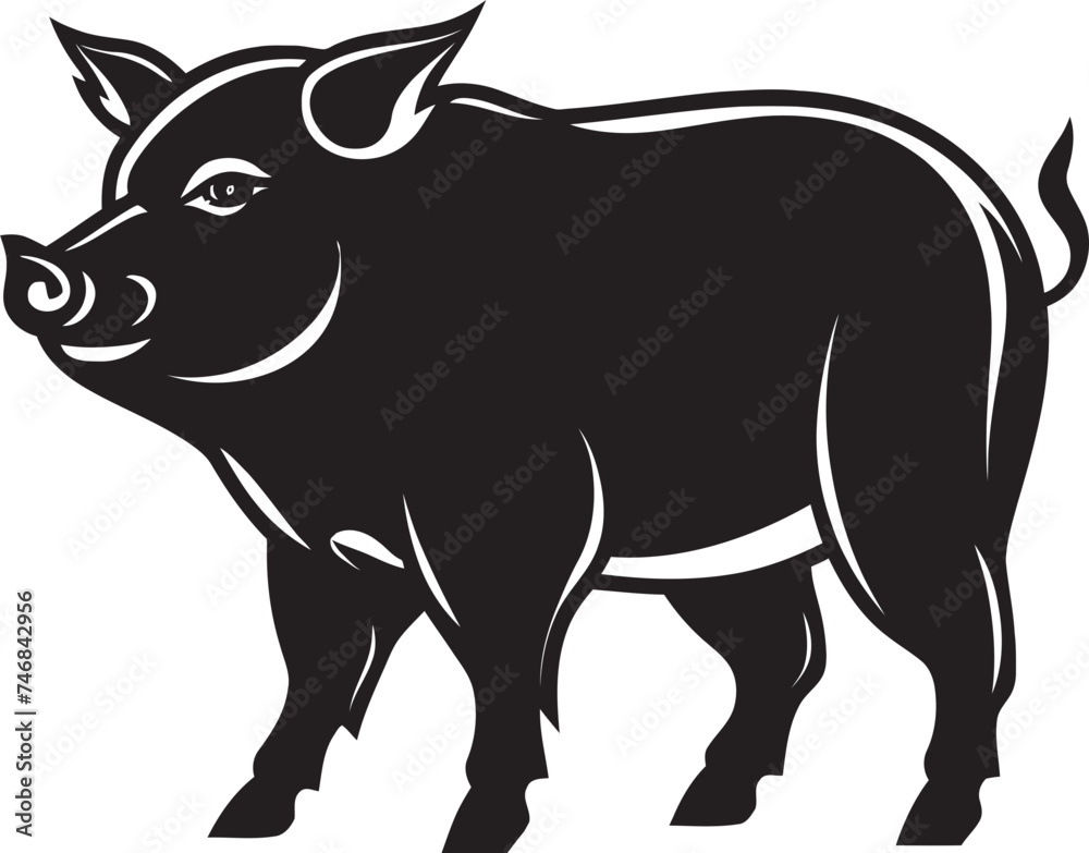 Razorback Rumble Iconic Boar Icon Graphics Warcry Wild Boar Vector Emblematic Symbol