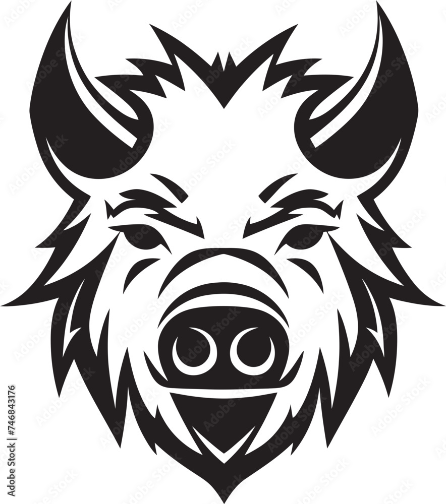 Obraz premium Savage Swagger Wild Boar Icon Design Primal Fury Boar Vector Graphics