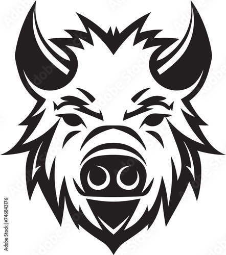 Savage Swagger Wild Boar Icon Design Primal Fury Boar Vector Graphics