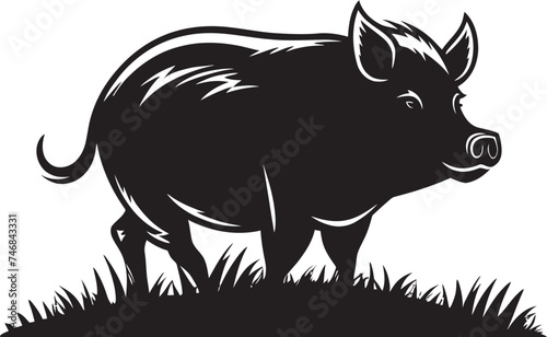 Feral Charge Vector Wild Boar Icon Savage Swagger Iconic Boar Emblematic Symbol