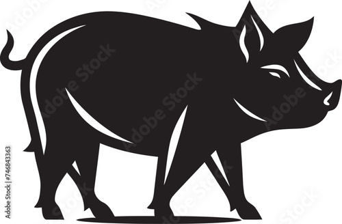 Boar Battleground Iconic Logo Design Snorting Sovereign Wild Boar Vector Graphics