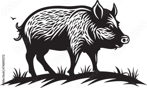 Thunderous Tusks Boar Icon Emblem Tusker Triumph Iconic Boar Logo