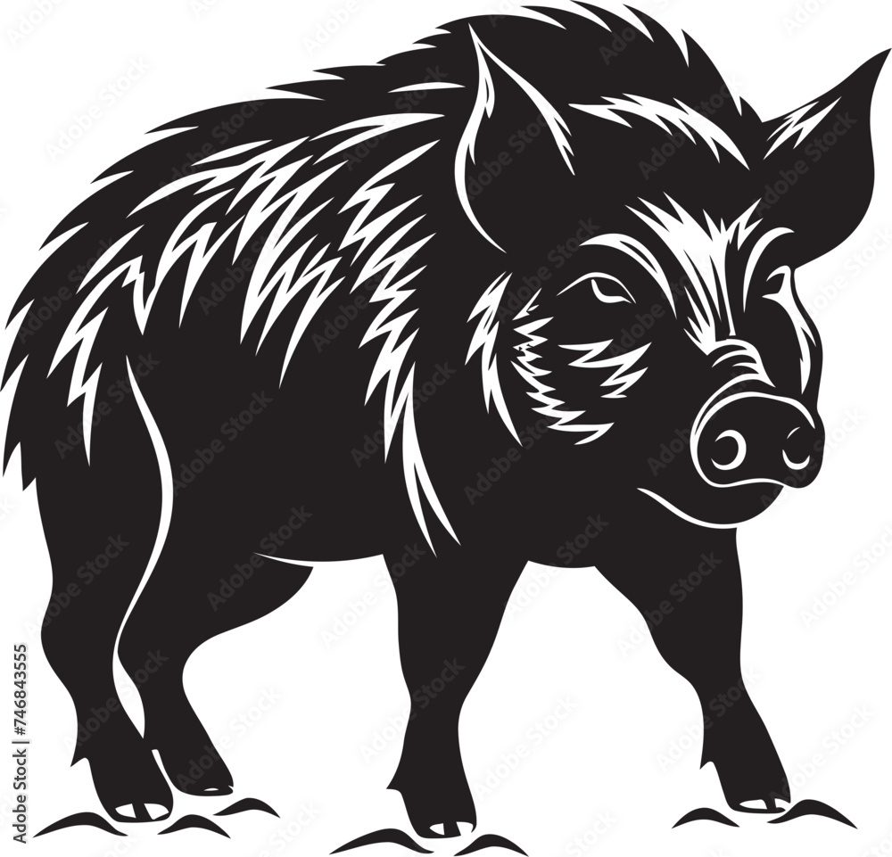Boar Battleground Wild Boar Vector Graphics Snorting Sovereign Iconic Logo Symbol