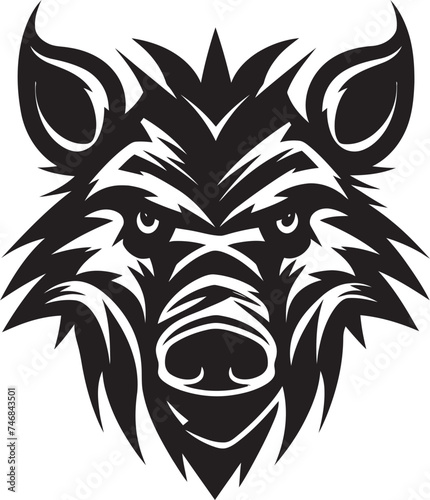 Boar Battleground Iconic Boar Vector Design Snorting Sovereign Wild Boar Icon Symbol
