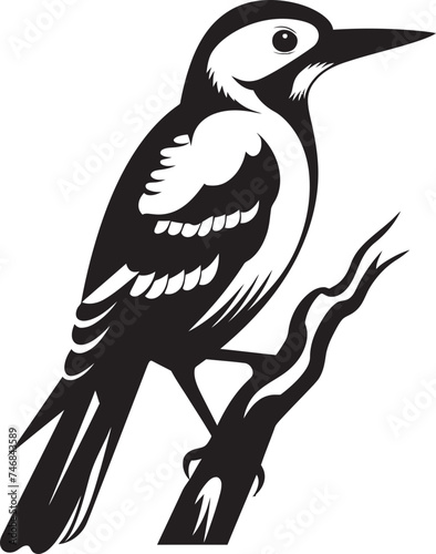 Plumage Percussion Iconic Woodpecker Emblematic Symbol Feathered Finesse Woodpecker Symbol Graphics