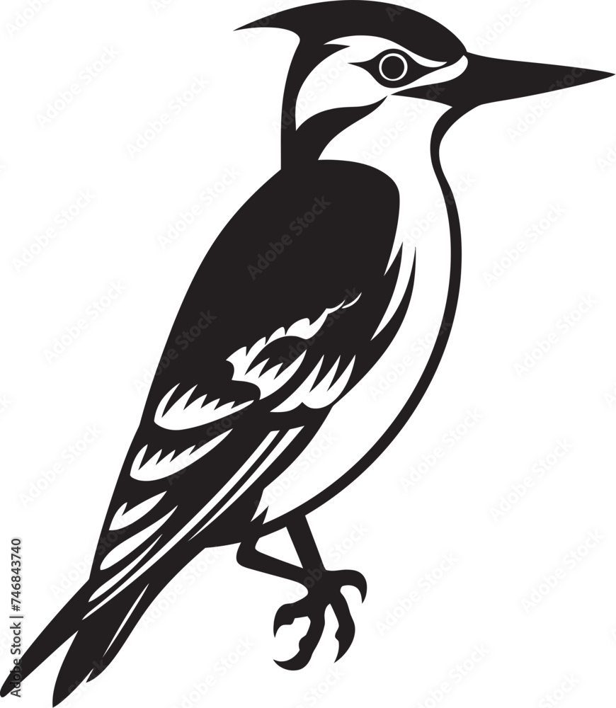 Fototapeta premium Vibrant Vigor Iconic Woodpecker Symbol Graphics Woody Whirlwind Woodpecker Emblematic Logo