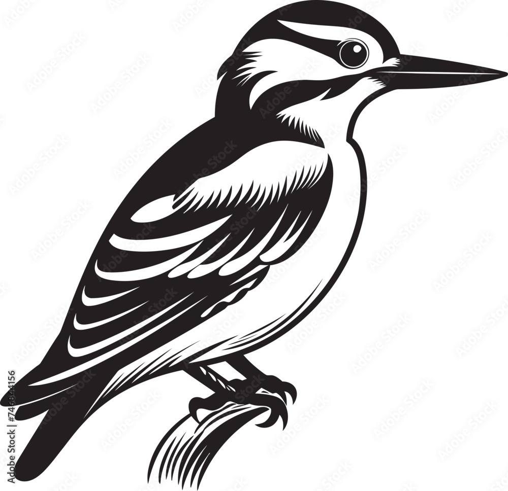 Naklejka premium Pulsating Plumage Woodpecker Symbol Design Talon Tapper Vector Woodpecker Logo