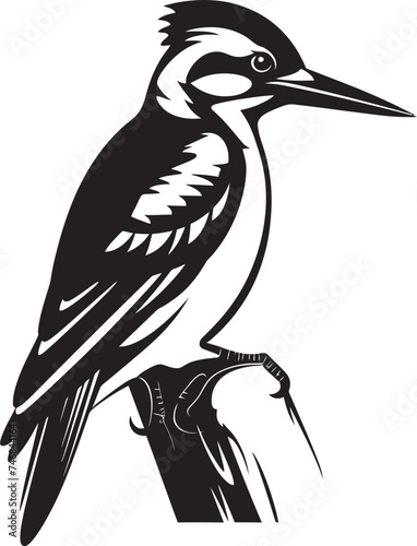 Talon Tapper Iconic Woodpecker Emblematic Design Crested Carver Woodpecker Symbol Icon
