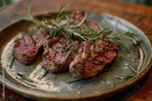 Grilled lamb with rosemary