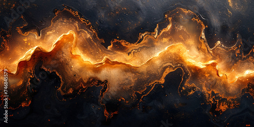 Molten Gold Elegance of molten gold flowing in graceful cascades across a dark canvas. 