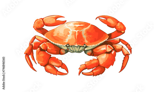 dungeness crab isolated vector style with transparent background illustration