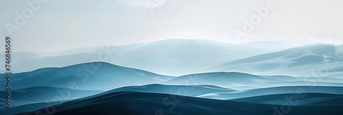 Gentle wavy blue fabric design with soft texture photo