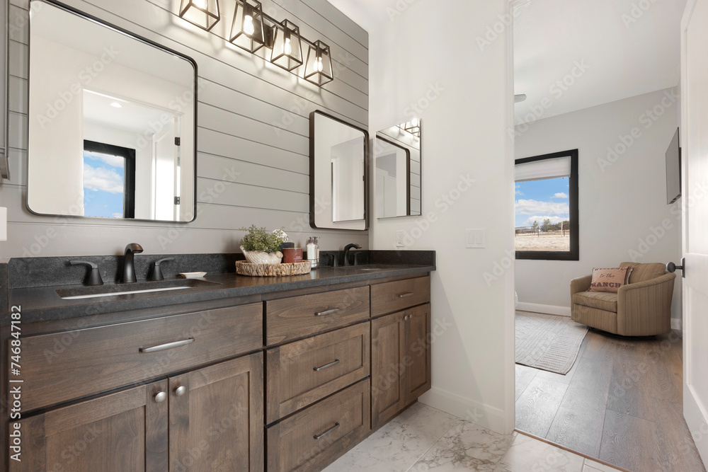 Fototapeta premium a home bathroom