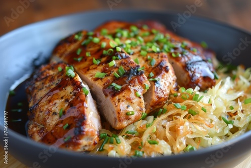 Pork and cabbage with Worcestershire sauce