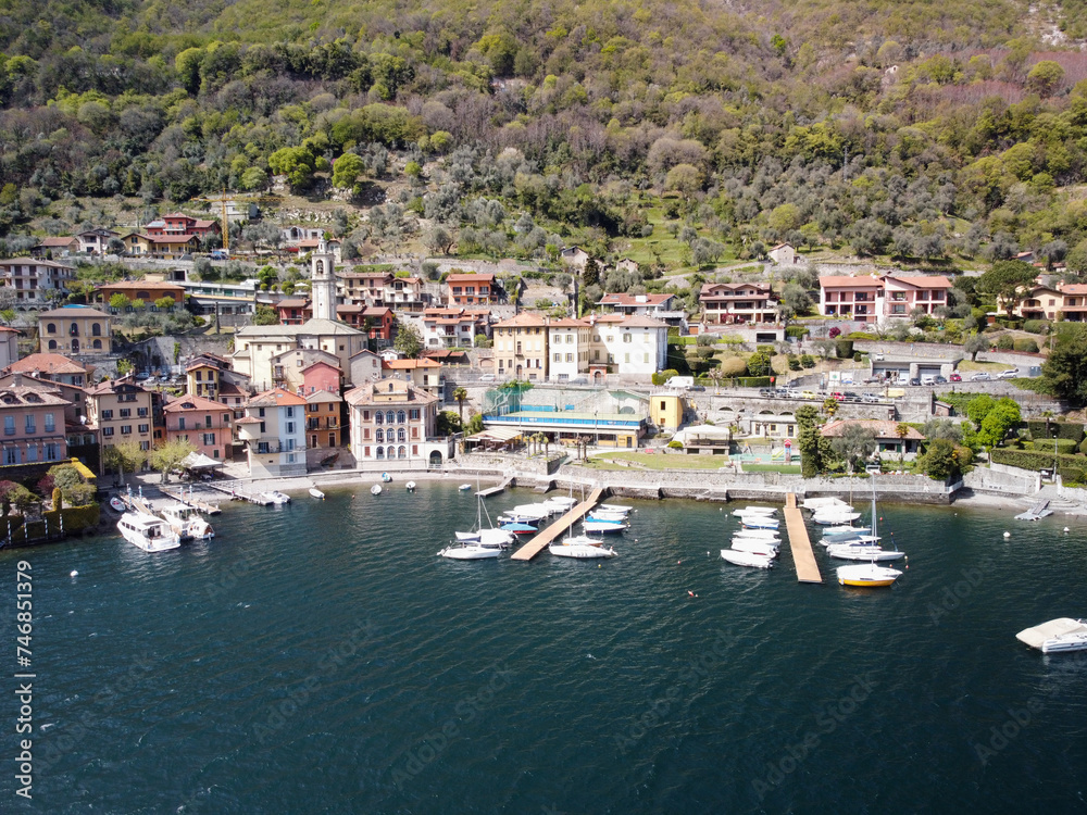 View of the harbor and Piazzetta in summer. Portofino, Liguria, Italy