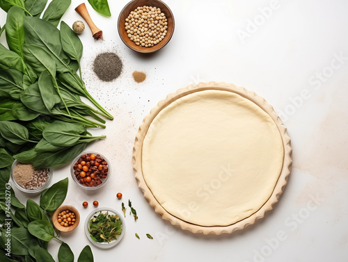 Background for baking a pie