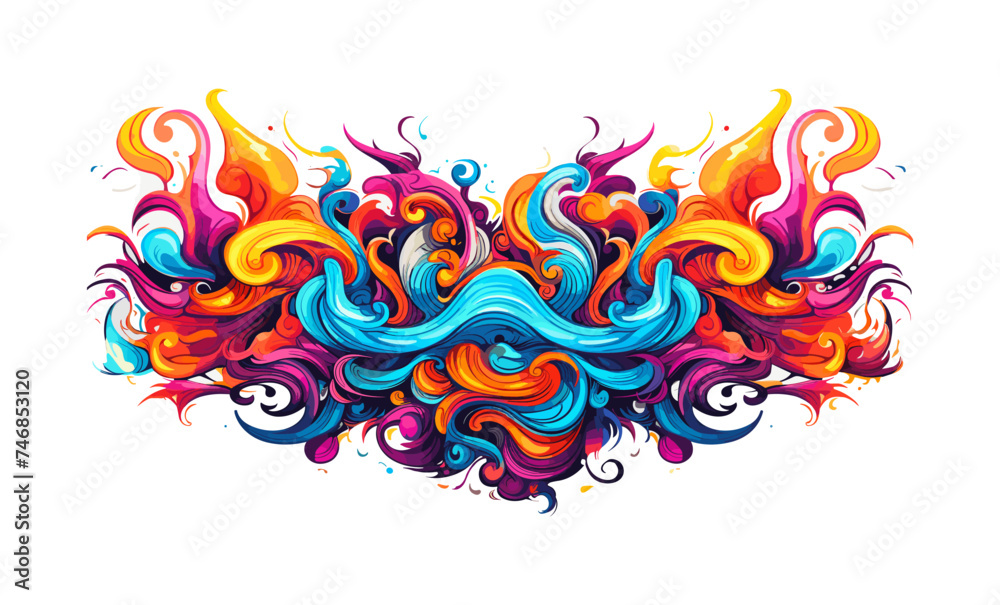 Psychedelic Abstract Art isolated vector style on isolated background illustration Psychedelic Abstract Art isolated vector style on isolated background illustration