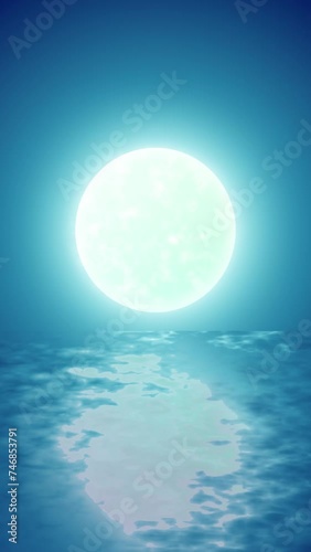 【縦型】神秘的な月の背景動画