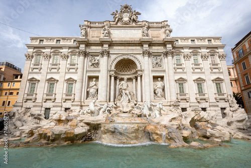 Trevi Fountain, the largest Baroque fountain and one of the most beautiful fountains in the world...