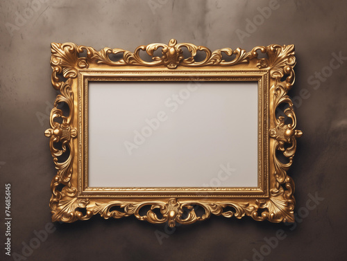 Antique gold blank frame