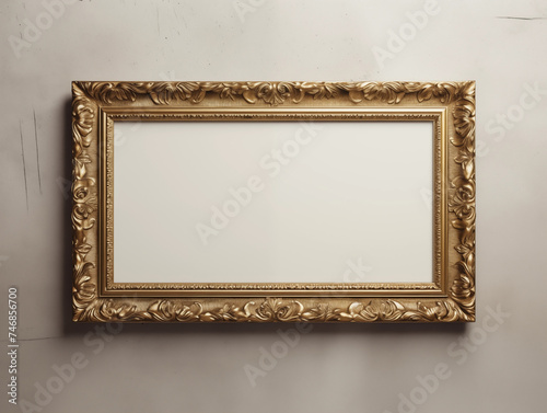 Antique gold blank frame © Han