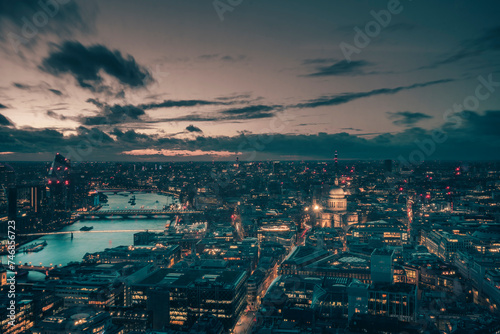 Landscape of London from a skyscraper