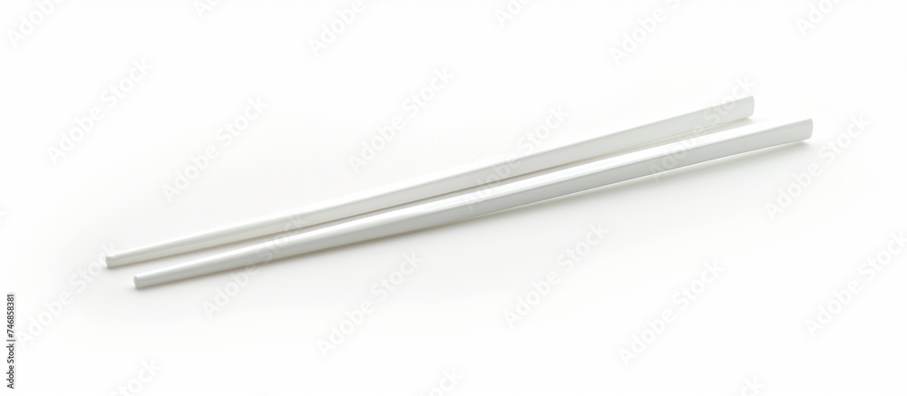 Sleek White Metal Industrial Tube on a Clean Background - Minimalist Design Concept Sleek White Metal Industrial Tube on a Clean Background - Minimalist Design Concept