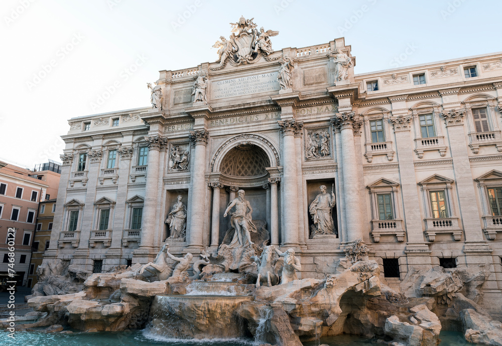 Beautiful “Points of View” of The Trevi Fountain (Fontana di Trevi) in Rome, Lazio Province, Italy.