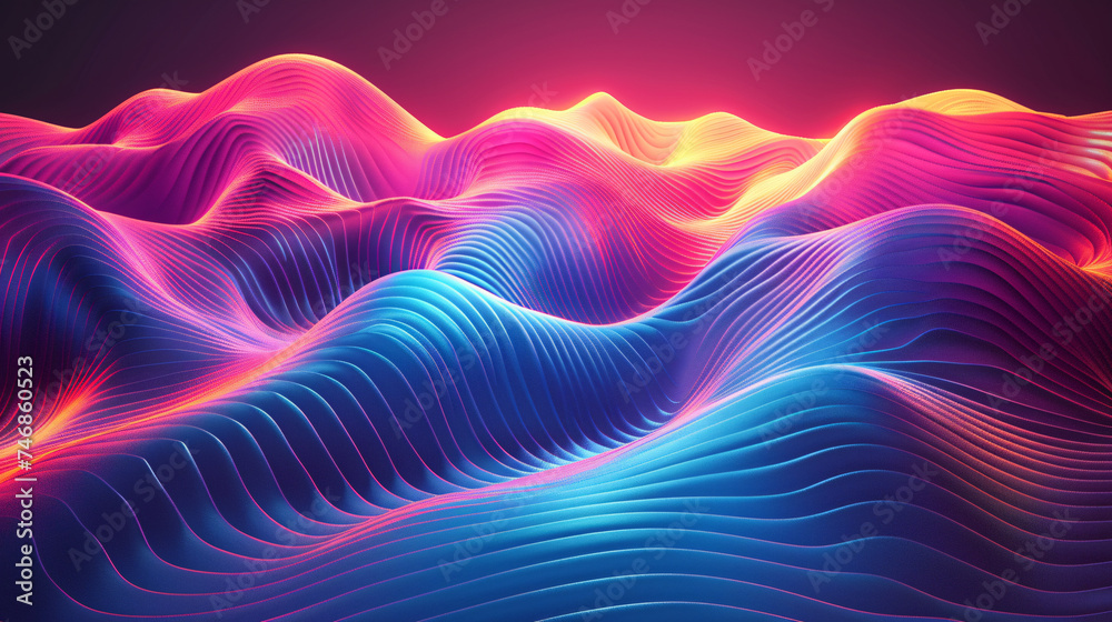 Obraz premium An abstract background featuring retro perspective lines.