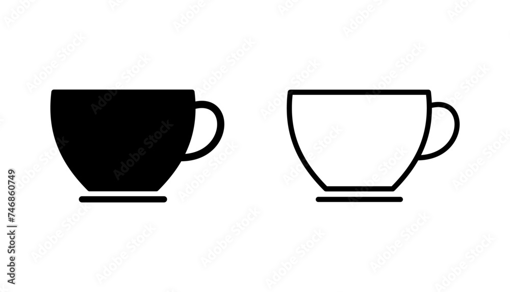 Coffee cup icon set. cup a coffee icon vector.