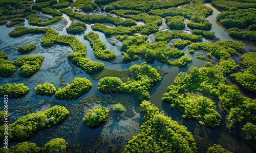 mangrove conservation center, aerial view