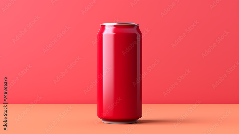 Photography of aluminum can product mockup