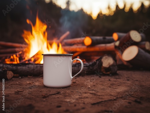 Camping blank mug mockup