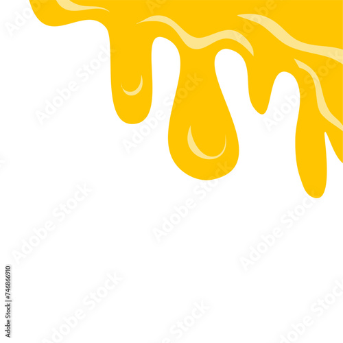 Yellow slime corner border
