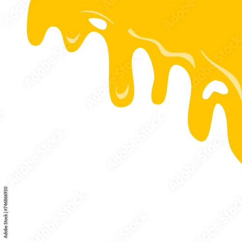 Yellow slime corner border